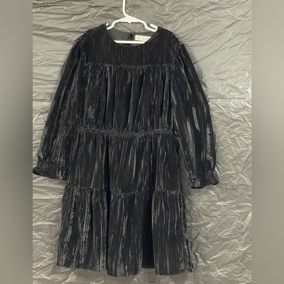Zara Girls Black velvet Dress - Picture 8 of 8